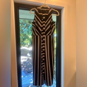 Ann Taylor Factory Black and White Jumpsuit